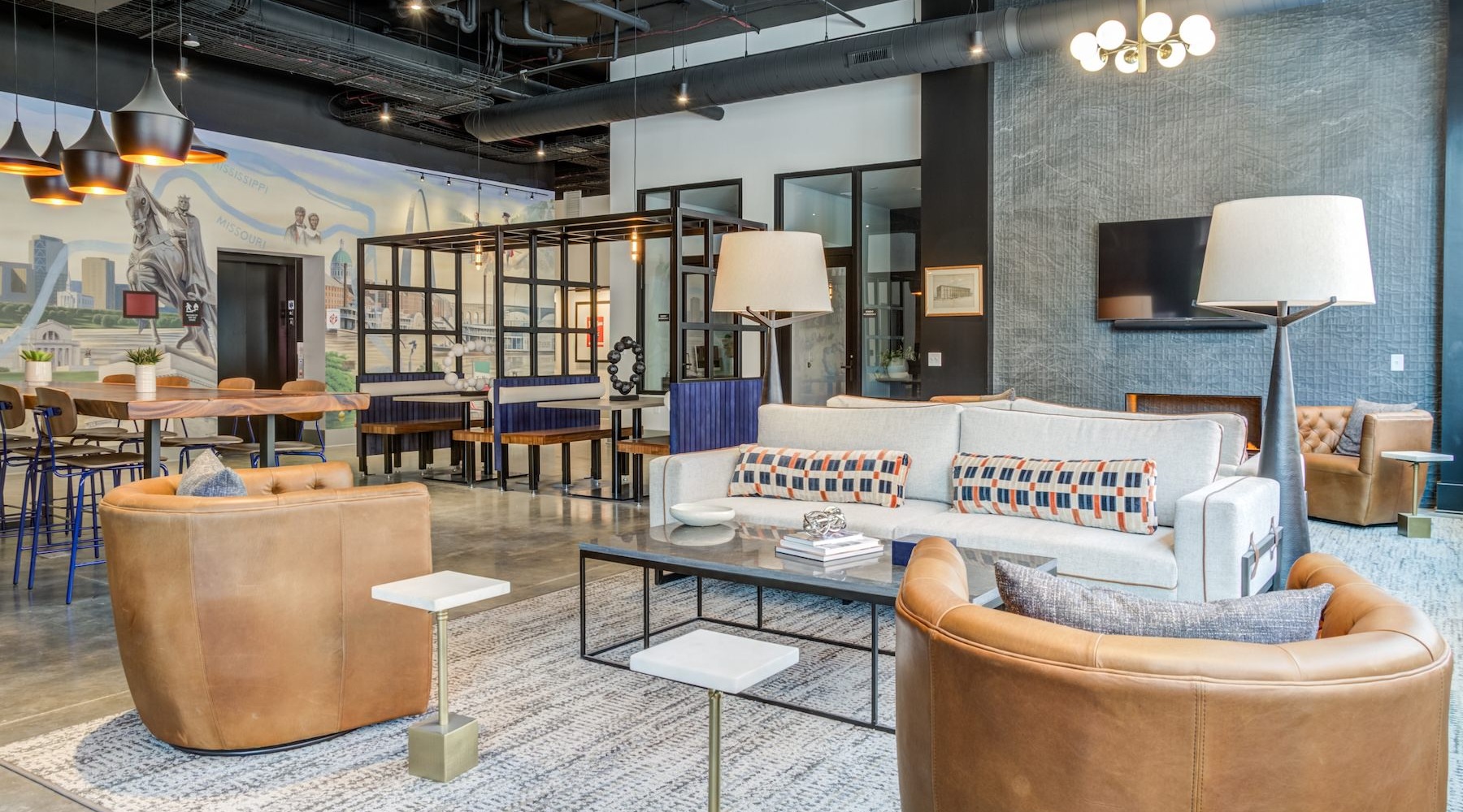 lounge with seating and tv